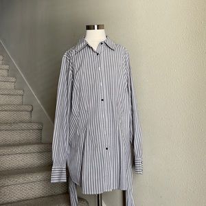 Lane Bryant Sz 20 Gray Stripped Top